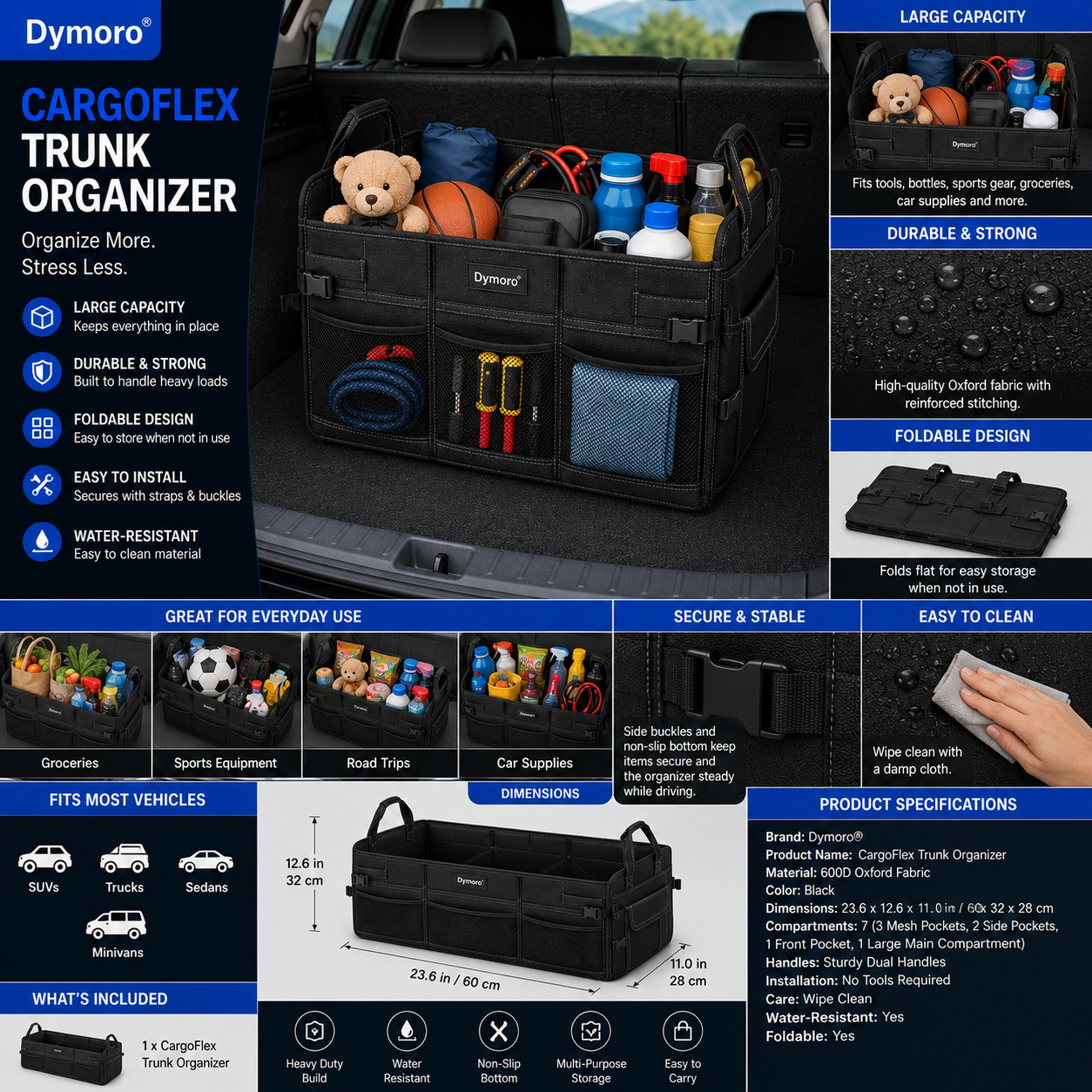 Dymoro® CargoFlex Trunk Organizer