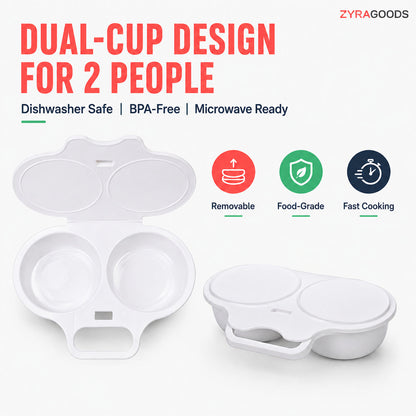 🥚🍽️Microwave Egg Poacher with Lid & Handle🥚💥