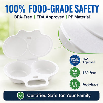 🥚🍽️Microwave Egg Poacher with Lid & Handle🥚💥