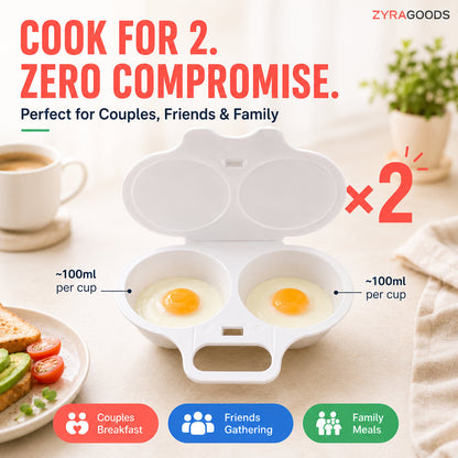 🥚🍽️Microwave Egg Poacher with Lid & Handle🥚💥