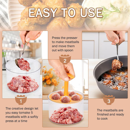 5-in-1 Meatball Maker – Make Perfect Meatballs in Seconds 🍽️