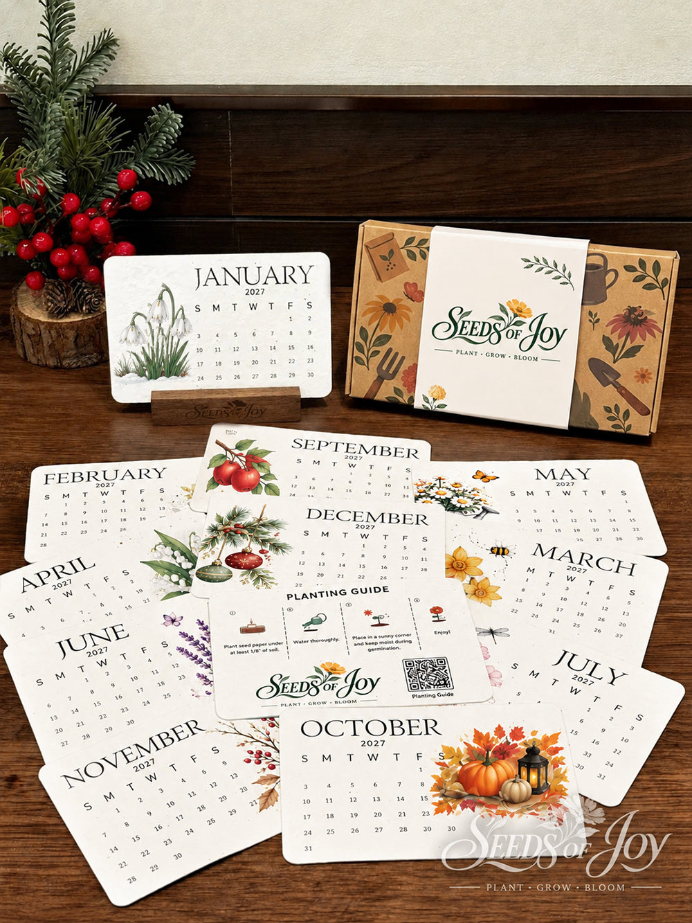✨🌱Early Holiday Sale 80% OFF🌱Eco-Friendly Plantable “Timeless” Seed Calendar 2027✨🌱