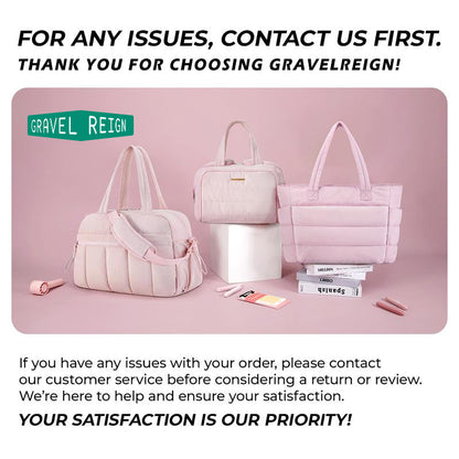 Gravelreign Crush 4-in-1 Puffy Multi-Functional Toiletry Bag for Women – Large Capacity Travel Organizer with 4 Compartments Outdoorfun Makeup Pouch SpringStatements