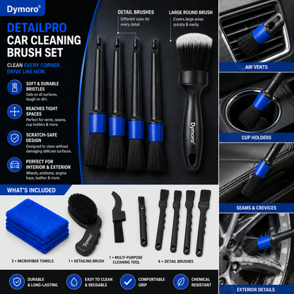 Dymoro® DetailPro Car Cleaning Brush Set