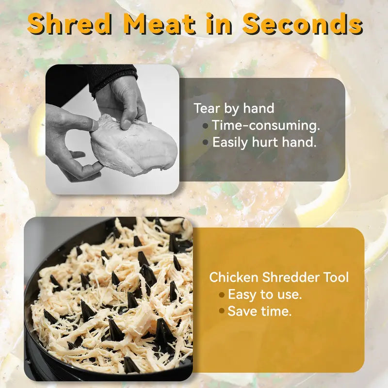 Chicken Shredder Tool Twist, Black Kitchen Tool