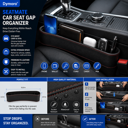 Dymoro® SeatMate Car Seat Gap Organizer