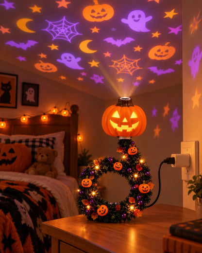 USB Projector Wreath – Halloween & Christmas Light Decoration