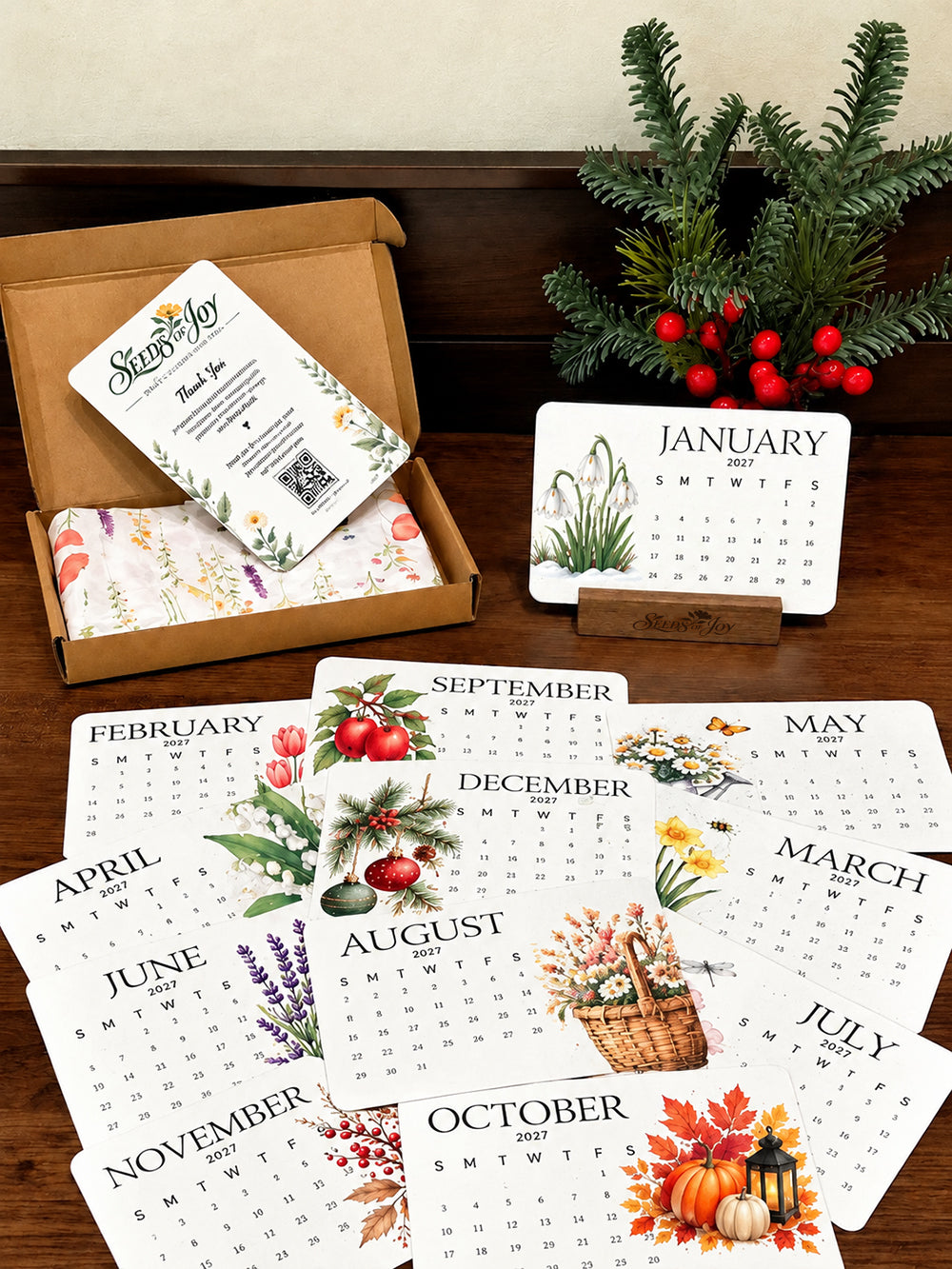 ✨🌱Early Holiday Sale 80% OFF🌱Eco-Friendly Plantable “Timeless” Seed Calendar 2027✨🌱