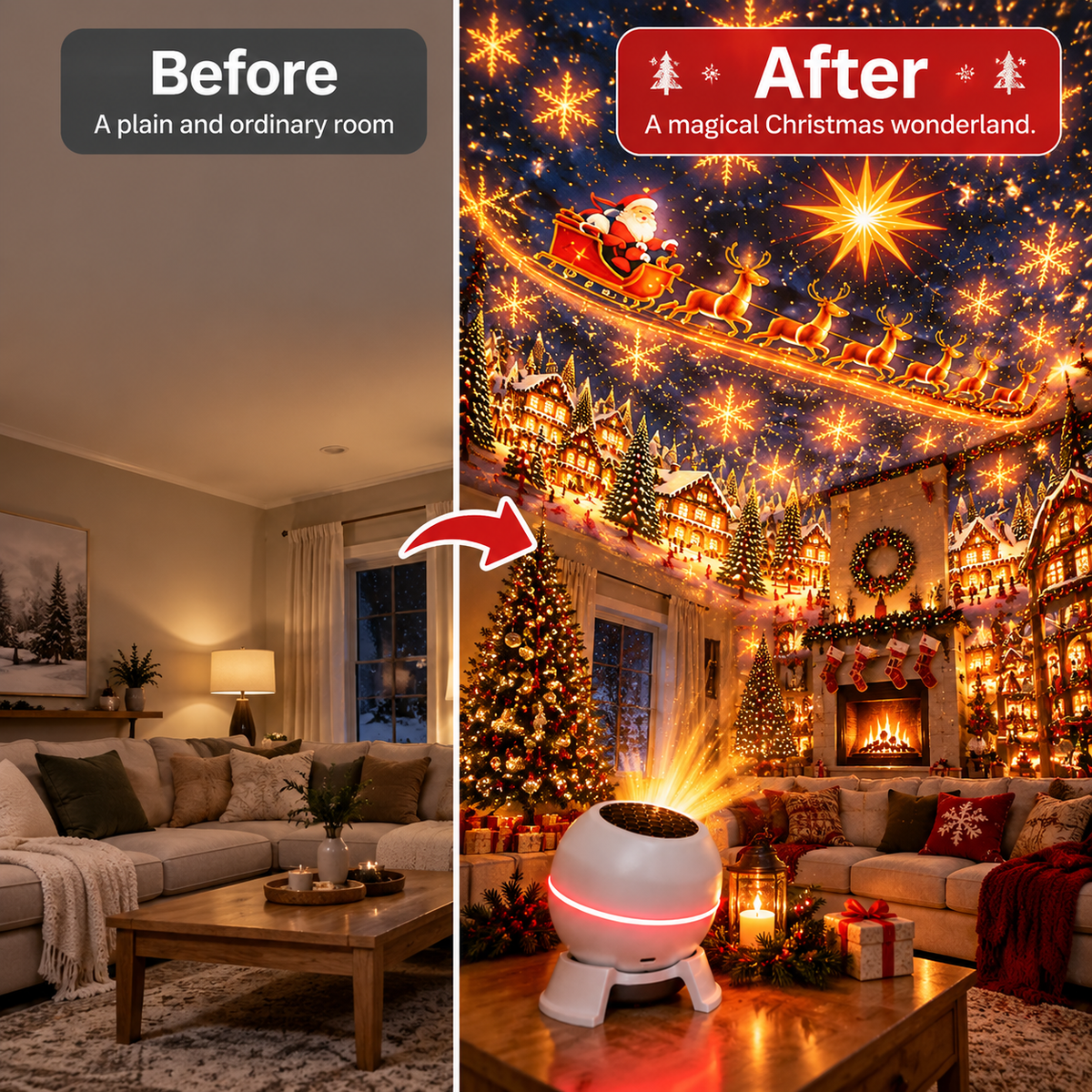 Official Store | 🎅🎄 SCNDR® Smart Holographic Projector (HD Smart Dynamic 5D)
