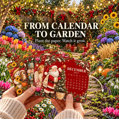 🎄🌱 Christmas Special Edition - Eco-Friendly Plantable “Timeless” Seed Calendar 2027🌸🌿