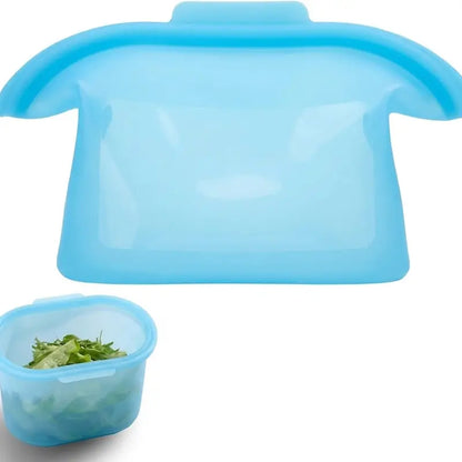 ✨ Kitchen Must-Have:🥑 Silicone Food Storage Bags - Keep Food Fresh Longer, Leak-Proof & Reusable