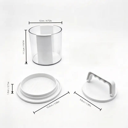 Multifunctional Manual Hamburger Patty Maker, Stackable Non-Stick Burger Press Mold with Layered Storage Design, Freezer Safe Burger Patty Storage Container with 4pcs Gaskets, Home Kitchen BBQ Cooking Tool