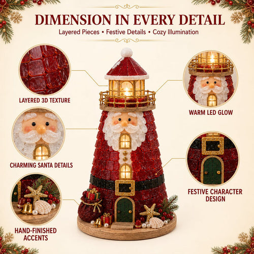 ✨Light‑Up Christmas Character Lighthouse | Complete DIY Craft Kit For Holiday Decor.