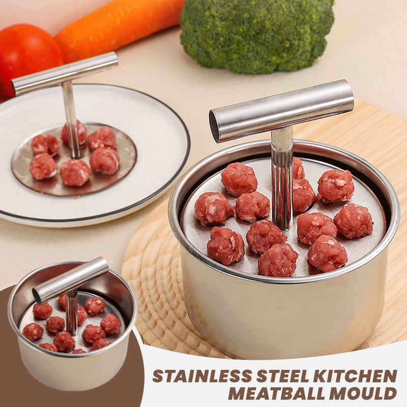 ✈️Last Day 50% OFF  | ✨🔥Stainless Steel Meatball Maker – Shape 6 or 12 at Once